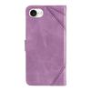 For iPhone 16e Case Leather Card Holder Phone Cover Geometric Line