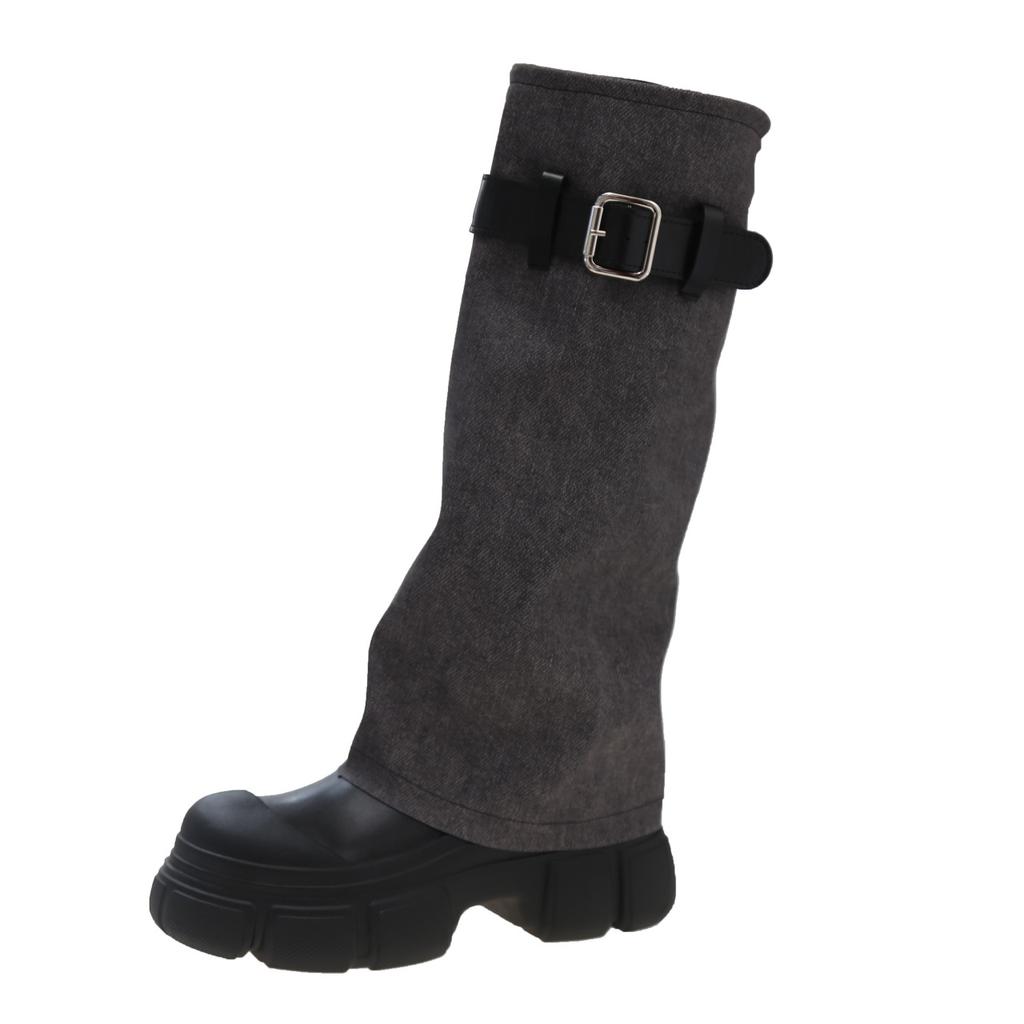 Boots Women's Summer American Vintage Martin Boots Brown Tall Boots Long Boots Western Cowboy Boots