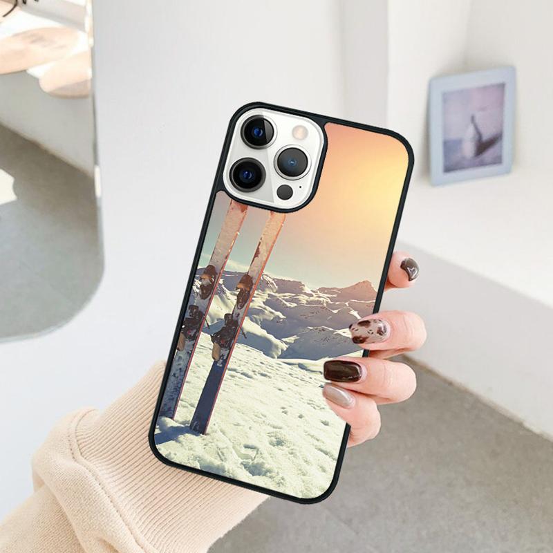 Skiing Snow Snowboard Ski Phone Case For iPhone 17 Air 16 15 14 11 12 13 Pro  MAX Plus coque Cover Shell