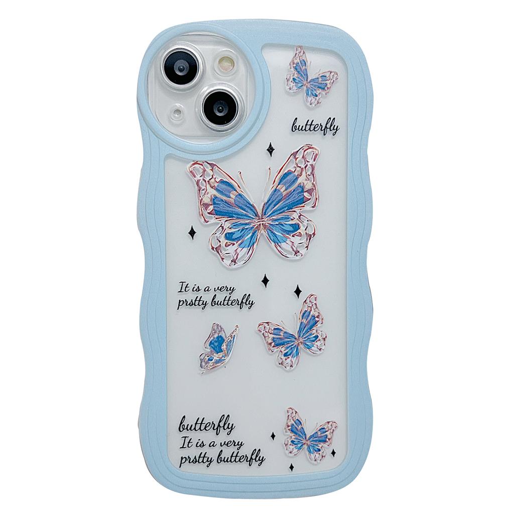 For iPhone 13 Case Wave Shape Edge Anti-Scratch Phone Protector