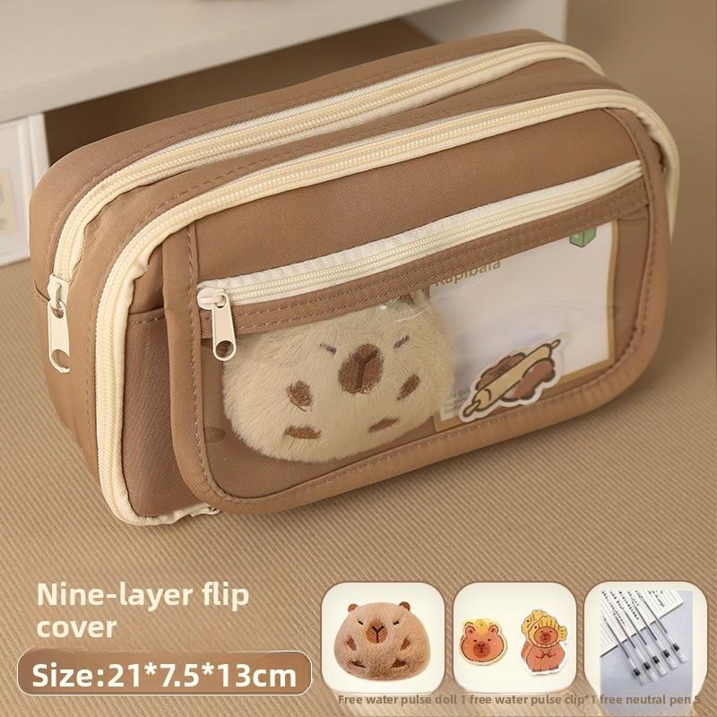 Dolphin Nine Layer Pen Bag Large Capacity Pain Pack Pen Bag Multi Functional Stationery Box Pen Box Back To School Season