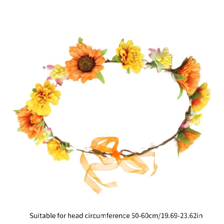 Eye Catching Flower Wreath Flower Crown Headbands Flower Hair Accessory for Women