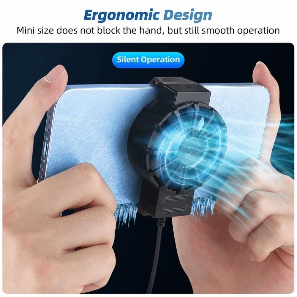 Mute Portable Phone Cooler Air-Cooled Mini Cooling Fan Phone Cooling Fan  for Gaming Enthusiasts