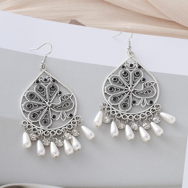 

Peacock Tassel Earrings - Ethnic Style Exotic Fashion Accessories