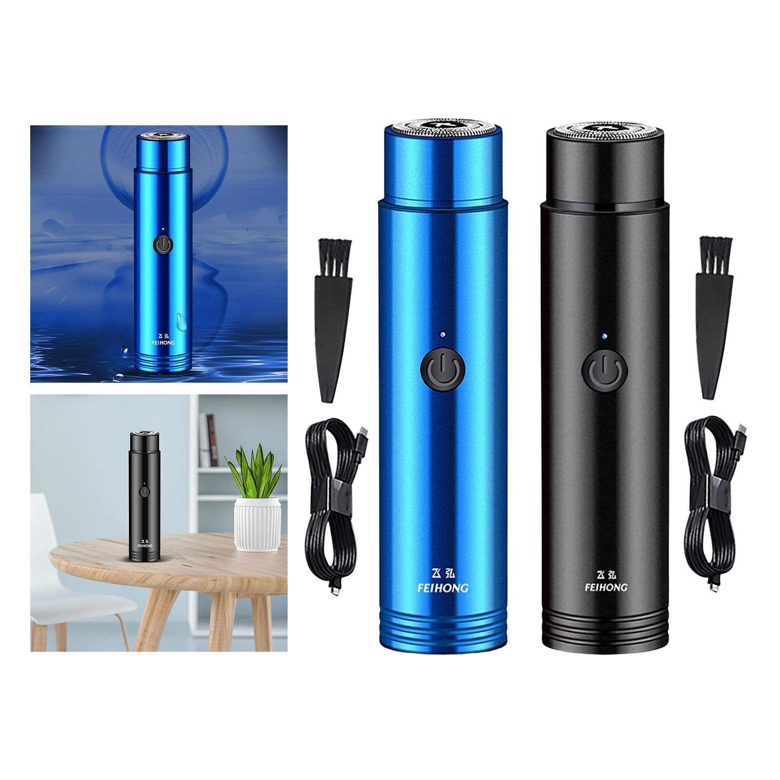 Мини-электробритва портативная беспроводная карманная легко чистится для мужчин чёрный — фото 5