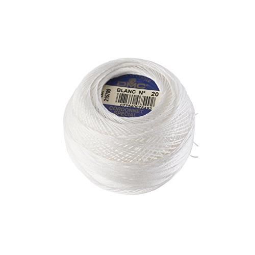 DMC 151 40-White Cordonnet Cotton, White, 249-Yard, Size 40