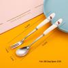 Charming Cartoon Stainless Steel Spoon & Fork Set for Kids - Perfect for Coffee, Rice, Dessert, and Fruit.