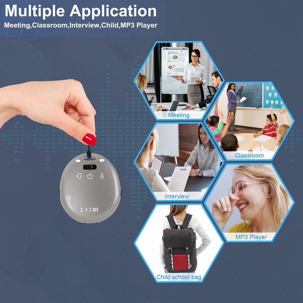 Simple Mini Portable Voice Recorder with Voice Digital IC Recorder for University Language and Continuous High-performance Detection. Meetings,