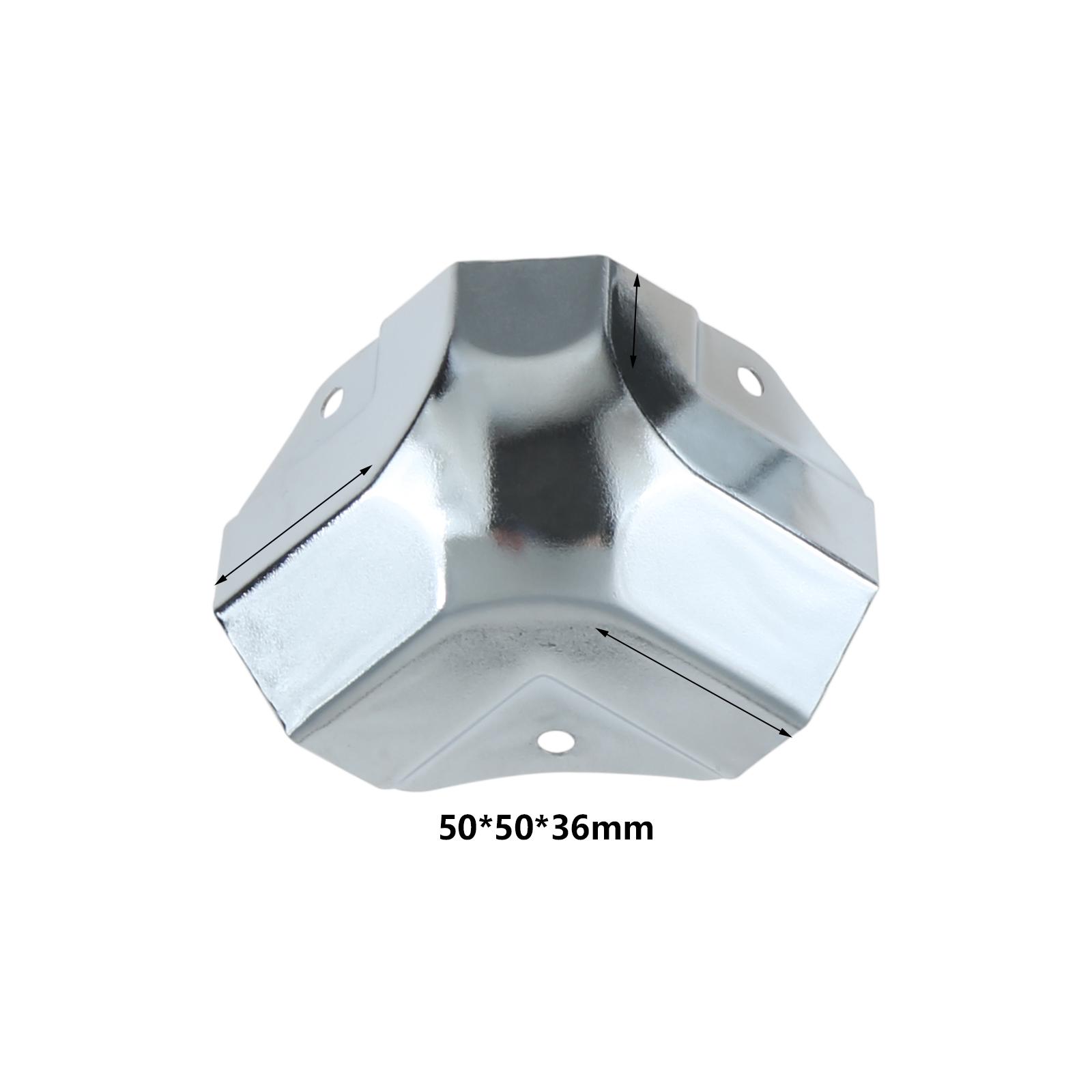 

4 шт. Алюминиевый угловой протектор для ящика, трехсторонний, Защитные уголки для мебели, Упаковка мебели, Ящик для инструментов, Угловой протектор для чемодана, Защитные уголки для краев корпуса, Чехол серебряный