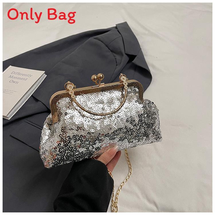 Muschelform Kette Umhängetasche Mit Pailletten Für Lässige Modefans
