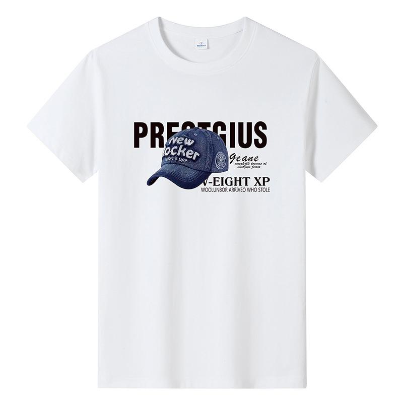 IHUASU Men's Fashion Casual Summer Spring O-Neck Short Sleeve Blouses & Shirts Elegant