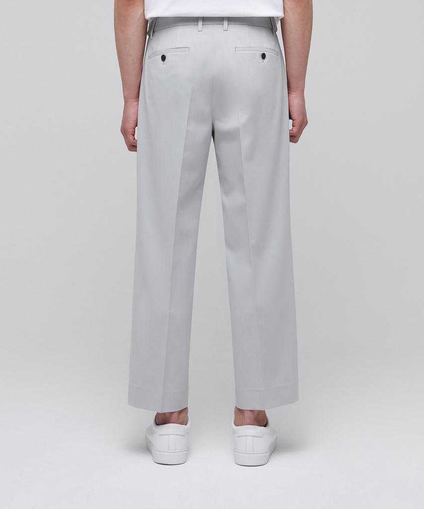 MUSINSA STANDARD Wide Hidden Banding Crop Slacks [Light Gray]
