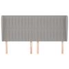 VidaXL Headboard with Ears Light Grey 163x23x118-128 Cm Fabric3118200