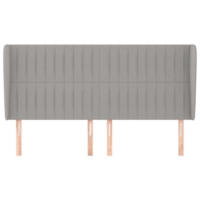 VidaXL Headboard with Ears Light Grey 163x23x118-128 Cm Fabric3118200