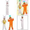 Kids Easter White Rabbit Costume With Comfortable Polyester Material For Stage Show