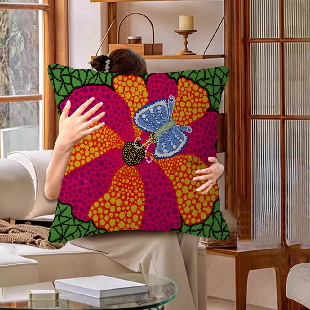 kKusama yYayoi Art Cushion Cover Polyester Sofa Cushions Decorative Throw Pillows Home Decoration Pillowcover