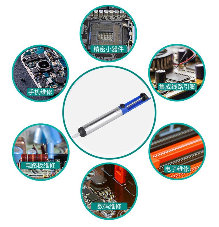 Aluminum Metal Desoldering Pump Suction Gun Soldering Sucker  Removal Vacuum Soldering Iron Desolder Hand Welding Tools