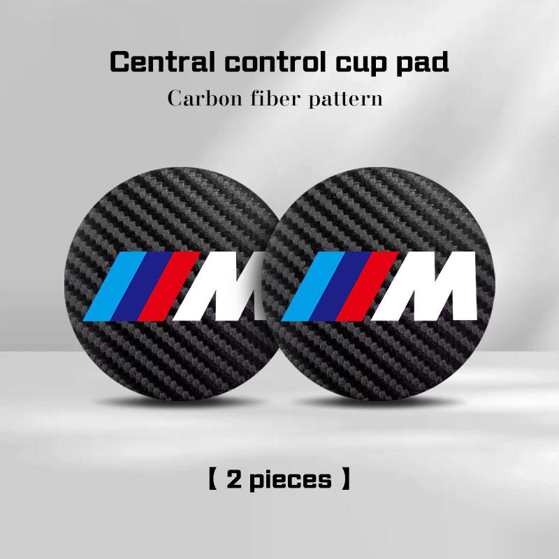 BBJK3 2Pcs Car Coaster  For BMW 1 2 3 4 5 6 7 Series X1 X3 X4 X5 X6 X7 F20 G20 G30 G05 G11 F15 F16 G01 G02 Water Cup Mat Non-slip Pad