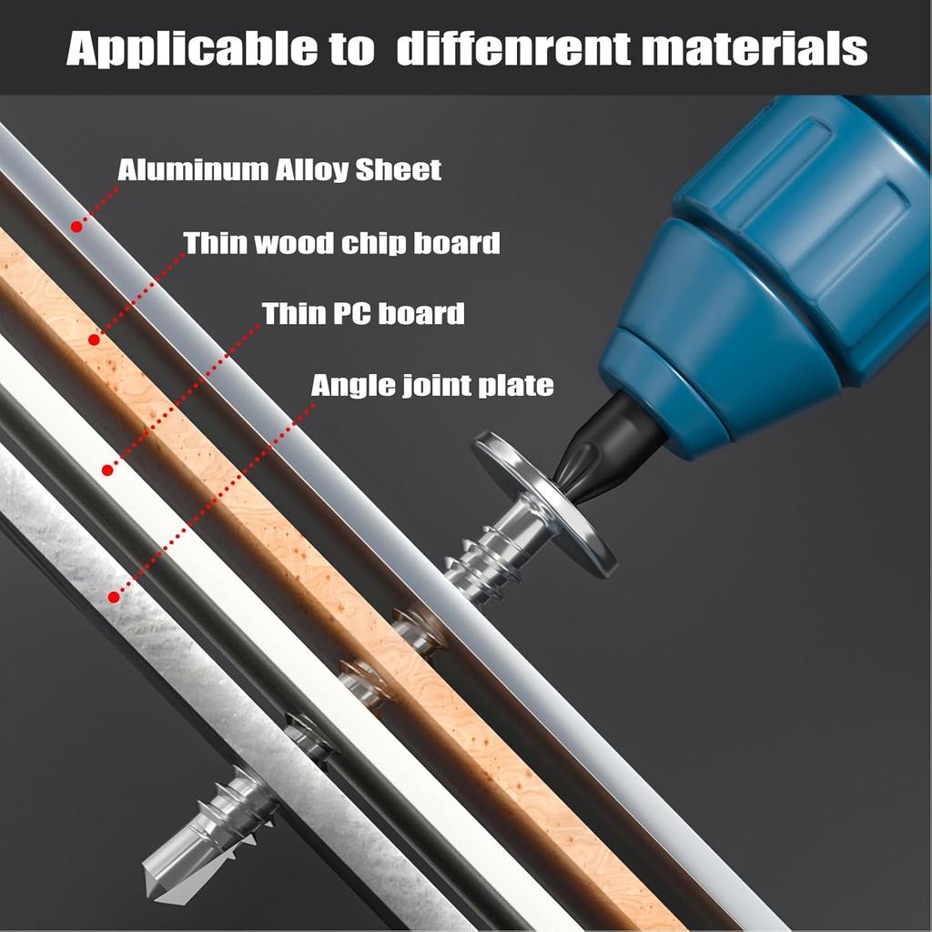 180 Stainless Steel Self Tapping Drilling Screw Combination Kit, Suitable for Metal, Plastic, and Wood.