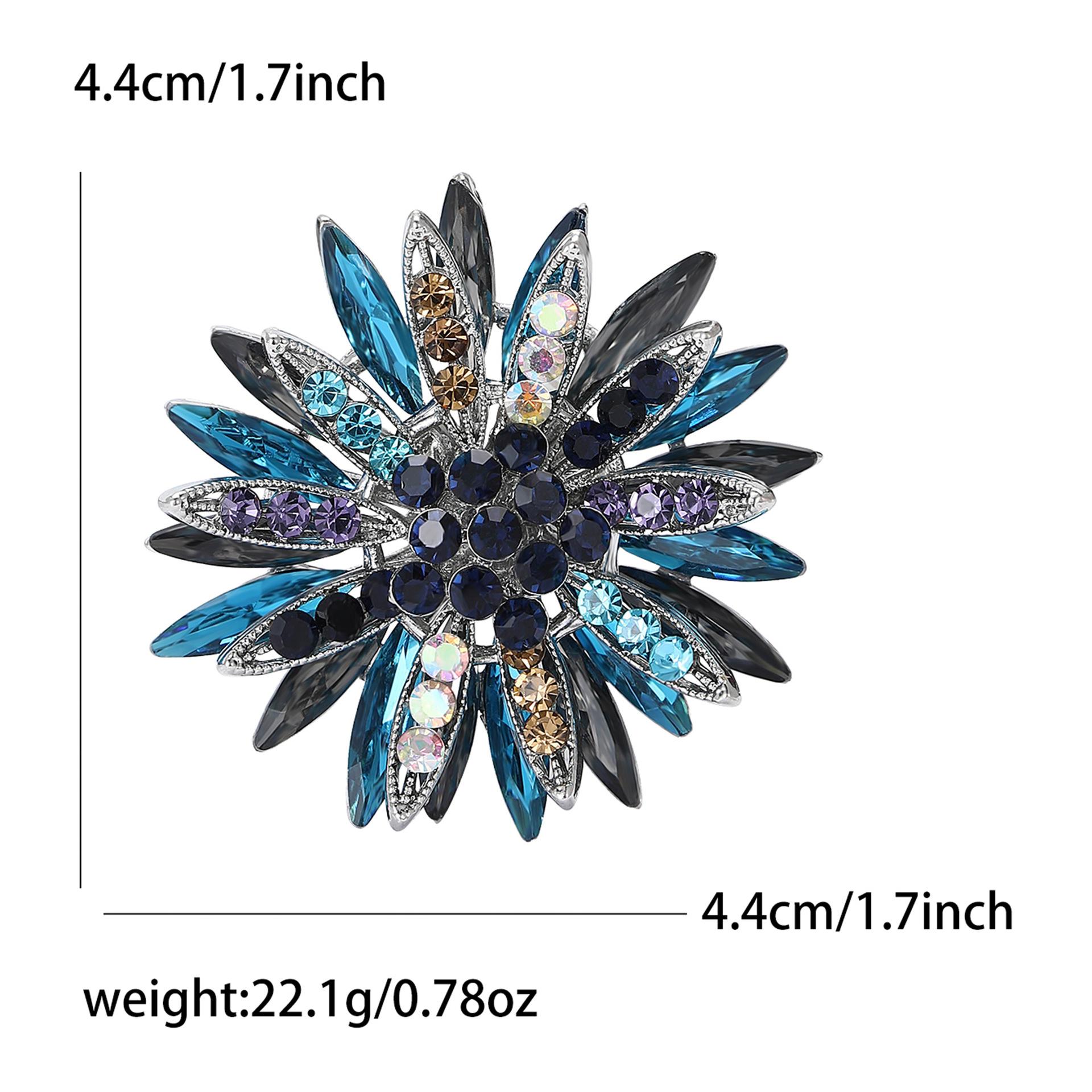

Rhinestone Sunflower Brooch for Women Unisex Lapel Pins Friends Party Gifts Banquet Jewellery Accessories