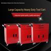 Movable Three-Layer Hand Cart: Multi-functional Auto Repair & Household Tool Box with Cabinet Door
