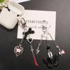 Gothic Style Mobile Phone Chain Black Butterfly Mobile Keychain Lanyard  Women Girls