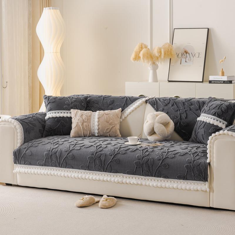 

Thickened Carved Rabbit Plush Sofa Cushion Autumn And Winter Winter Seat Cushion Non-Slip Sofa Cover New Cover 70*70cm