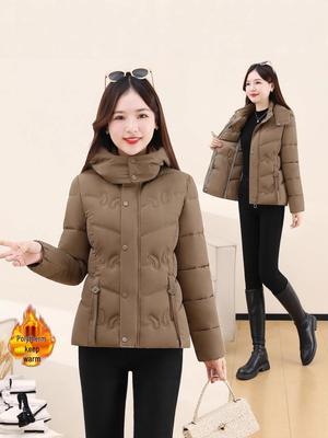 Mom's 2025 Winter Short Cotton Jacket: Women's Middle-Aged & Elderly Embroidered Thickened Fashion Coat