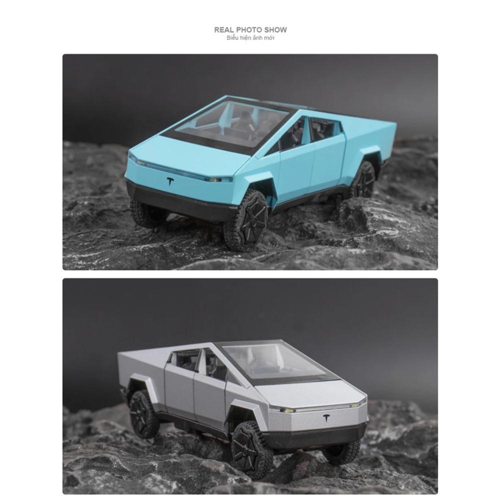 1/32 Tesla Truck Cyber Juguete Camioneta Pick-up Modelo de Camión de Aleación Coche de Metal Fundido a Presión Vehículos Todoterreno Modelo de Coche Sonido Luz Coche Regalos para Niños