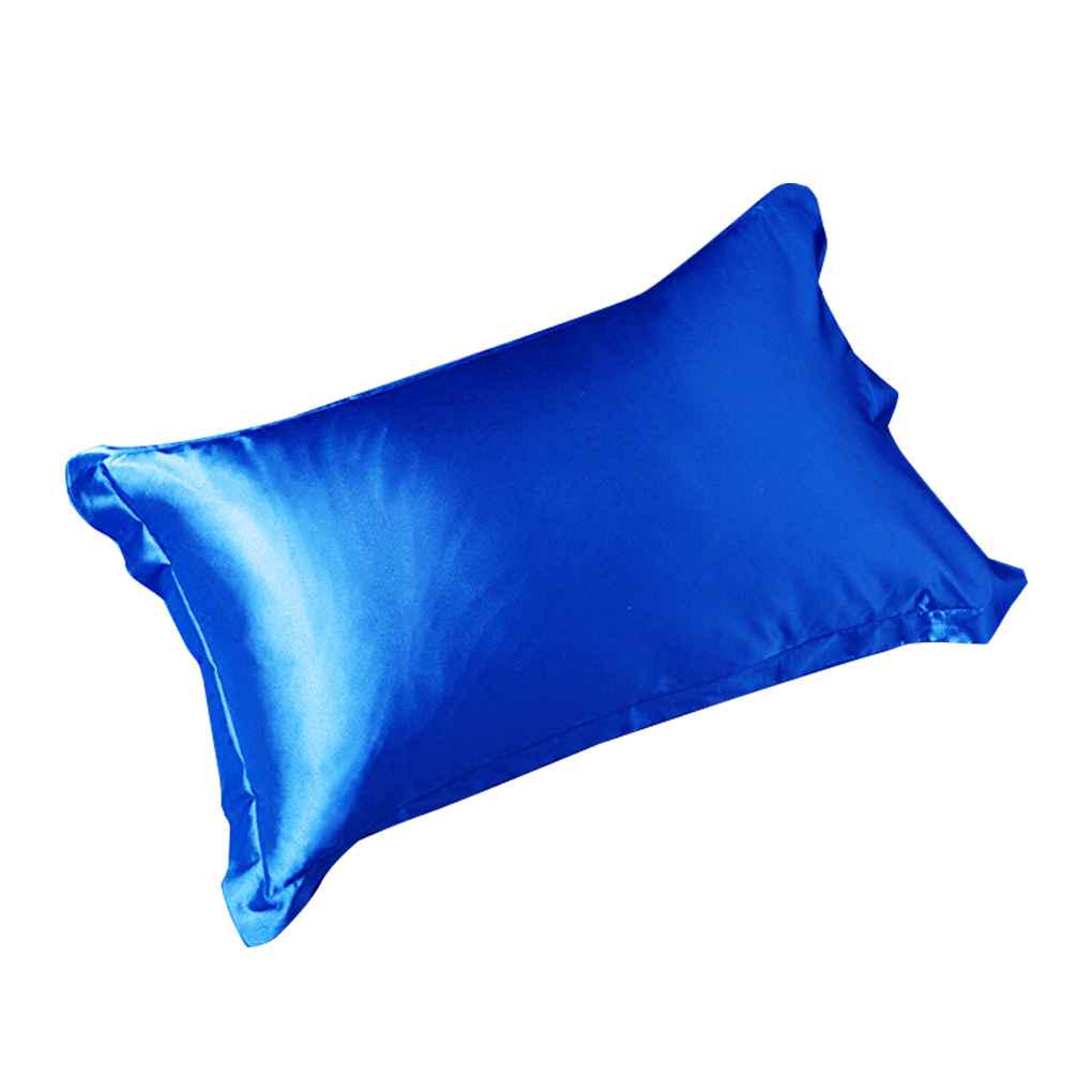 Эмуляция Шелковый Атлас Наволочка Диванная Подушка Чехол Для Дивана Декор Для Дома синий
