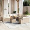 VidaXL Garden Lounge Set with Cushions 11 Pcs, Patio Sofas, Patio Furniture Set, Outdoor Furniture, Beige 3272829