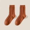 Japanese Twist Women's Mid-Calf Socks - Spring & Autumn, Comfortable, Breathable, Solid Color, Versatile, Sweet, Knee-High & Postpartum Options