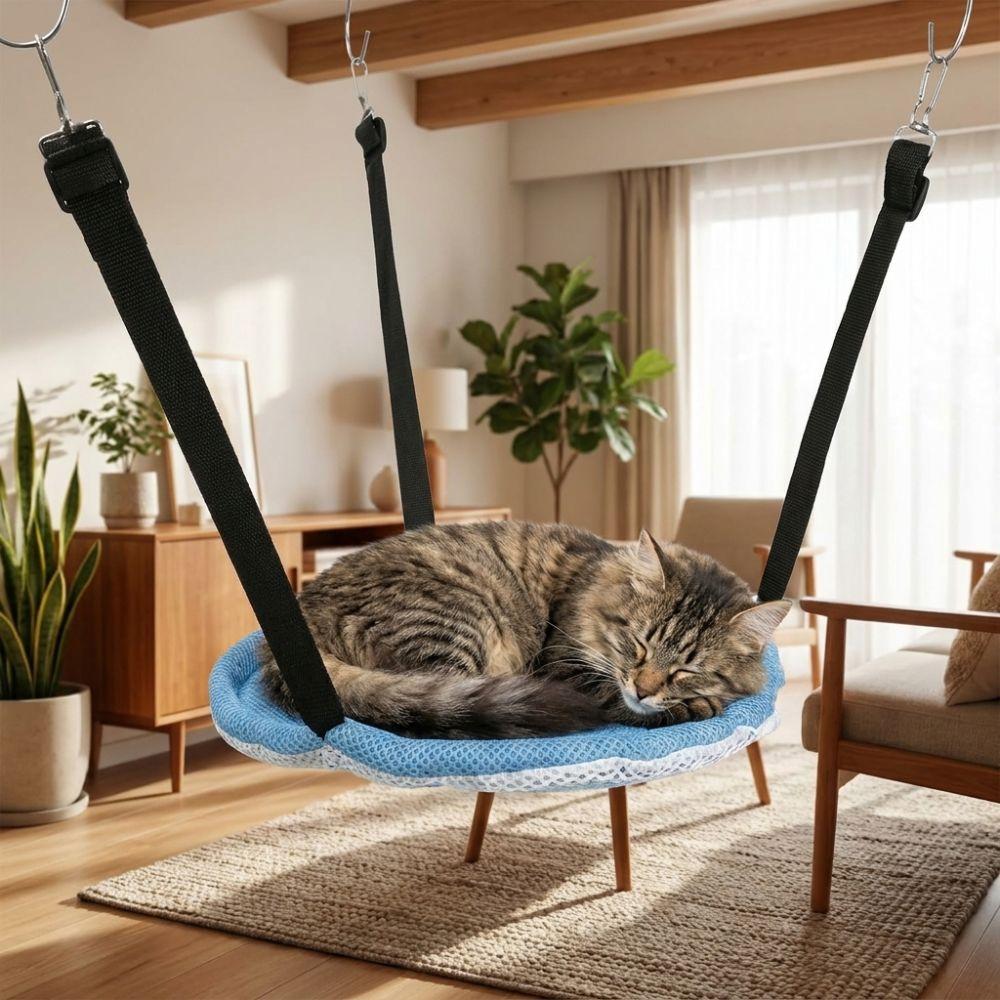 Comfortable Hanging Cat Bed Adjustable Lanyard Pet Cage Hammock Durable Cat Nest For Cat Cage