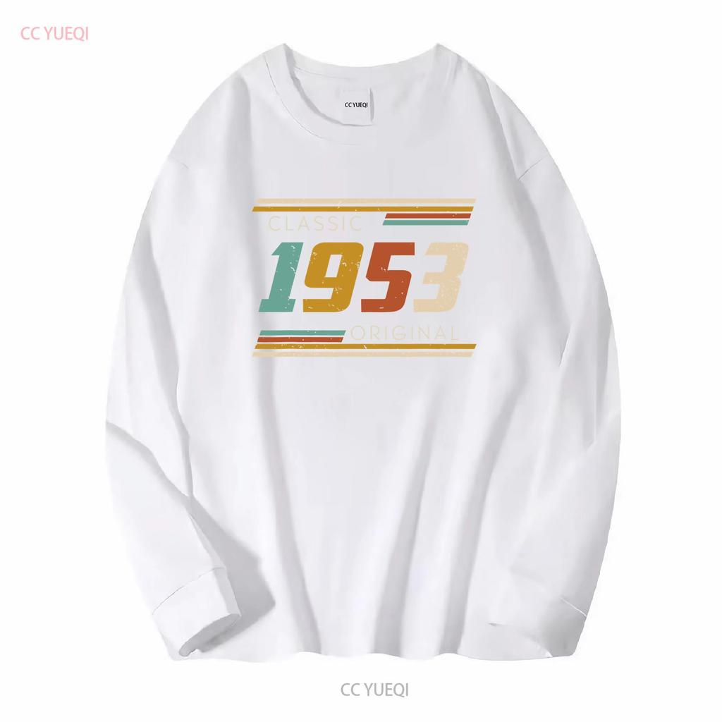 Classic 1953 Original T Shirt Birthday For Mens Vintage Washed Homme Breathable Streetwear Unisex Comfortable Slightly