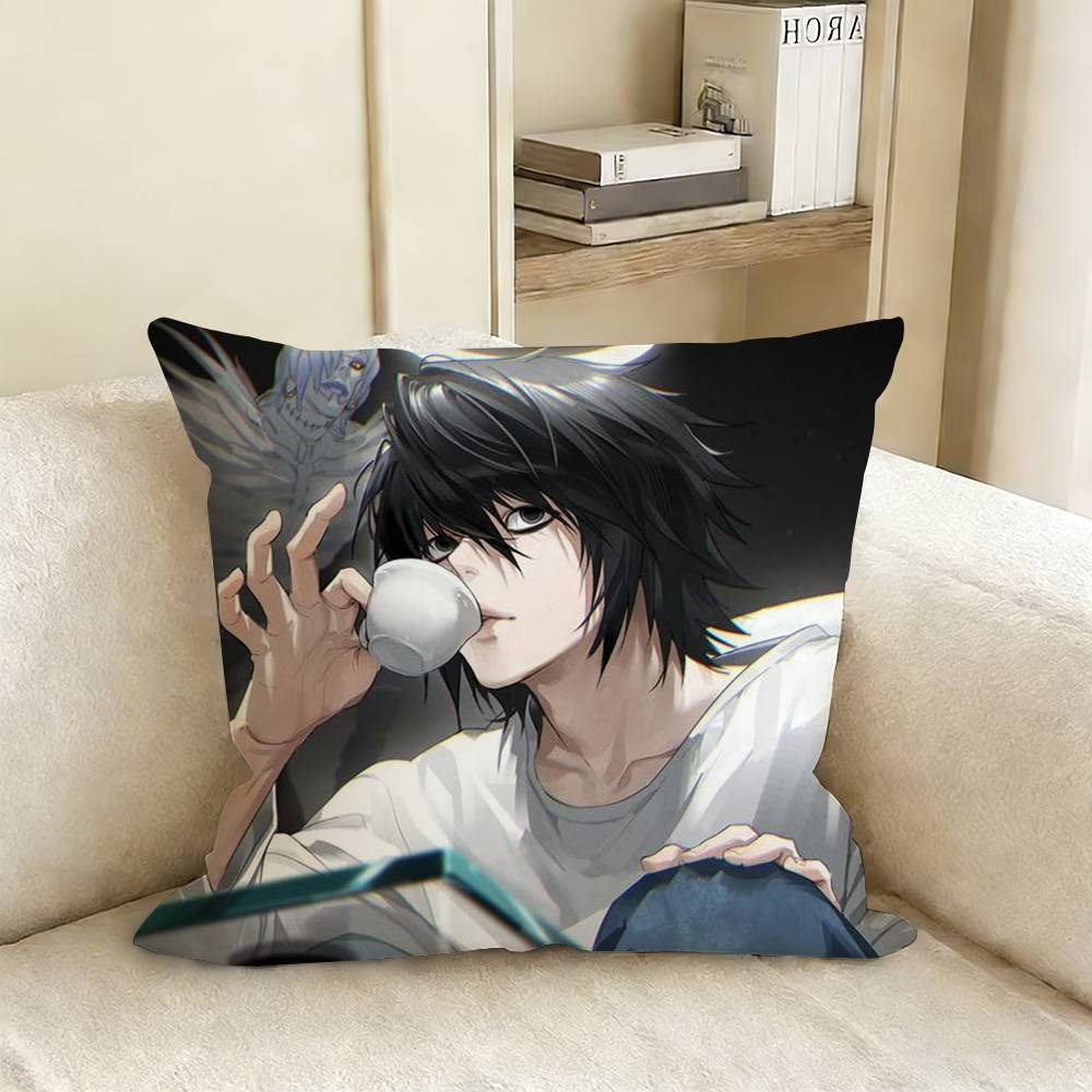 

LLawliet DDeath Note Pillow Case Living Room Sofa Cushion Cover Suitable For Home Bedroom Room Decoration 30x30cm