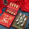 Stainless Steel Christmas Cartoon Coffee & Dessert Stirring Spoon: Snowman & Star Design