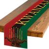 Artoid Mode Green Black Red Kinara Candles Kwanzaa Table Runner, N Heritage Black History Kitchen Dining Table Decoration for Home Party Decor 13x72