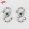 2pcs 6pcs Stainless Steel Natural Stone S Shape Hook Clasps Connectors Jewelry Makings Findings DIY Eye Clasp Jewelry Components