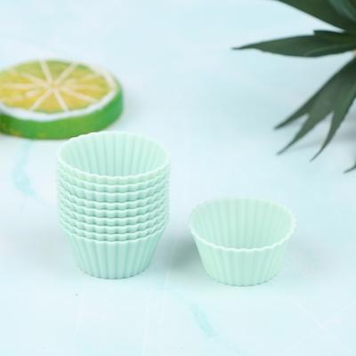 10Pcs Silicone Cake Mold Round Shaped Muffin Cup Mini Cake Cup Kitchen Tool