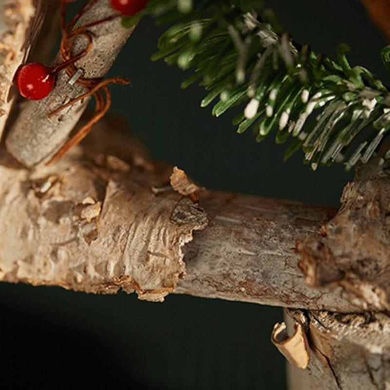 Wood Miniature Christmas Tree Accessory Distinctive Miniature Christmas Tree Ornament Wood Home Festival Decorations