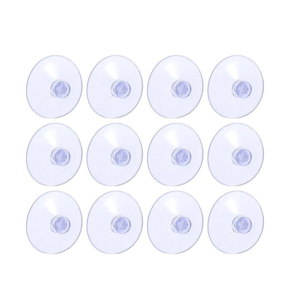 25PCS Rails Rubber Storage Suction Cup Sucker Pad Clear Plastic Hook
