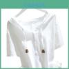 Vintage Style Cotton Hoodie Tshirt For Women With Print Short Sleeve Casual Top