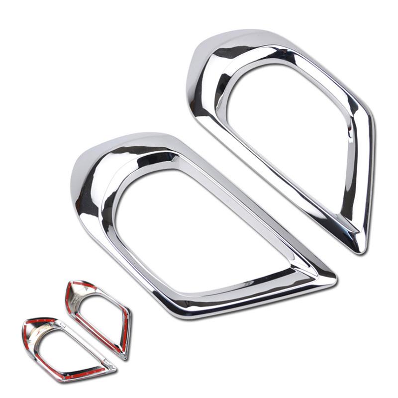 For Subaru Forester SJ 2014 2015 2016 Chrome Front Fog Light Lamp Bumper Foglight Cover Trim Frame Car Styling Molding