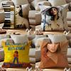 Alicia Keys Album Cushion Cover Anti-dustmite Pillowcase Invisible Zipper Silky Short Plush Sofa Cushion Cover