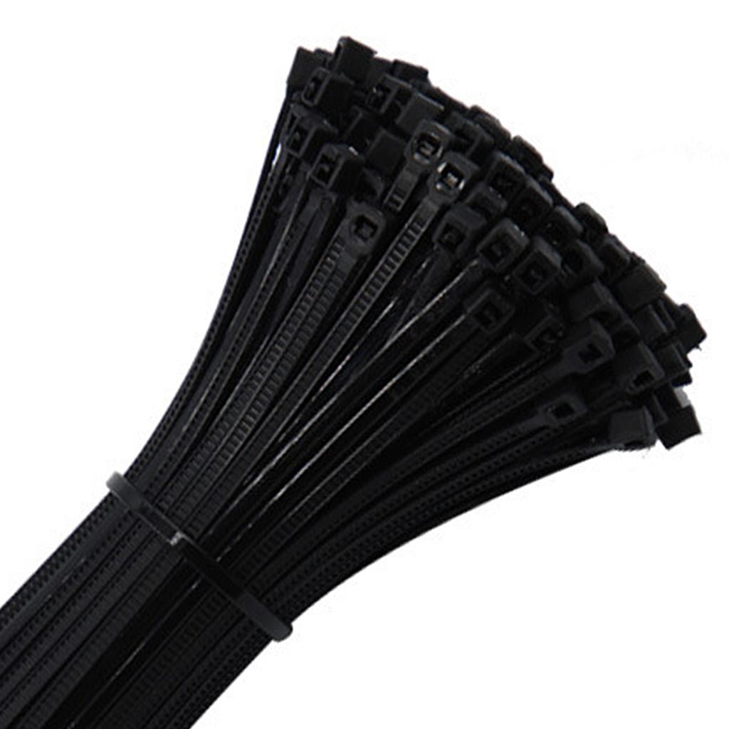 600Pcs Nylon Cable Ties Self Locking Binding Harness PA66 Electrical Auxiliary Materials 15 20 30cm