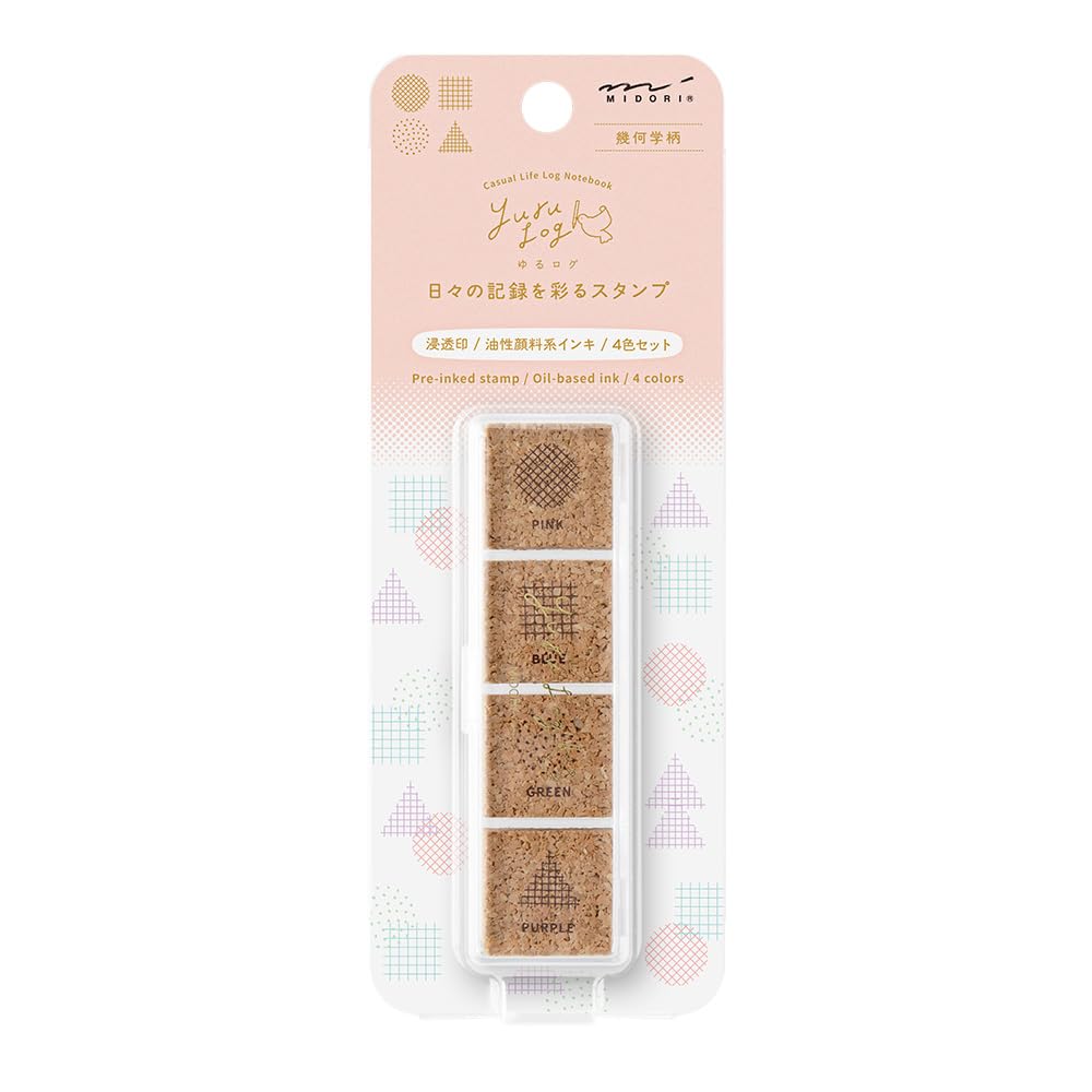 

Midori Stamp Yurulog Penetration Stamp Geometric Pattern 35613006