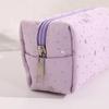 Star Dot Print Canvas Pencil Case Large Capacity Ins Aesthetic Portable Zipper Stationery Bag for Teen Girls Boys School Use
