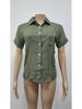 2025 Spring/Summer Women's Chiffon Pocket Button Short Sleeve Shirt - European and American Style Hot Item