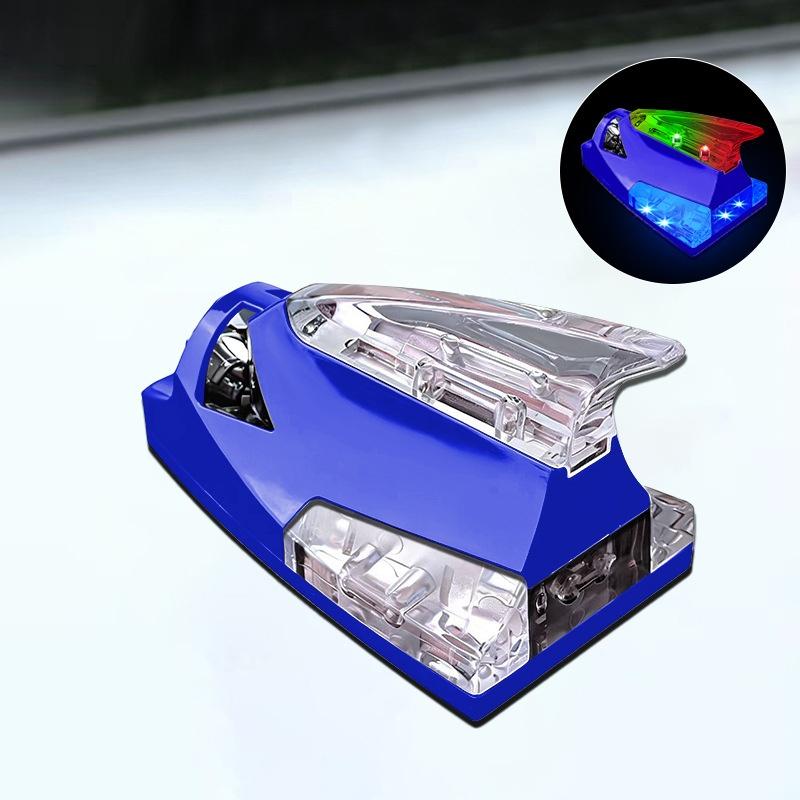 Universal Car Roof Car Truck Wind Powered Led Light Roof Light Fin Auto Safe Warning Lamp Colorful Flash Wind Antenna Lamp