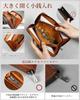 Long Genuine Large 12 Card Zipper Divided Bill Wood Grain Business Good Fortune [Pueblo Leather] Men's Wallet, Leather, Capacity, Slots, Closure,